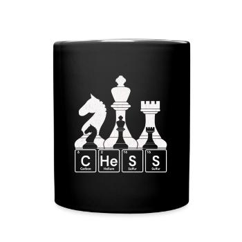 Chess - Chess Periodic Table - Full Colour Mug - black - Front