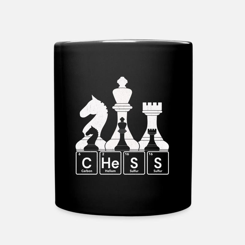 Schachspiel - Chess Periodensystem - Tasse einfarbig - Schwarz