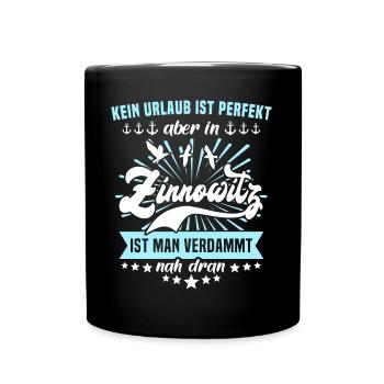 Zinnowitz Sprüche Zinnowitzer - Tasse einfarbig - Schwarz - Vorne