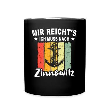 Zinnowitz Sprüche Zinnowitzer Spruch - Tasse einfarbig - Schwarz - Vorne