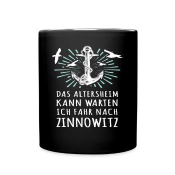 Zinnowitzer Spruch Zinnowitz - Tasse einfarbig - Schwarz - Vorne