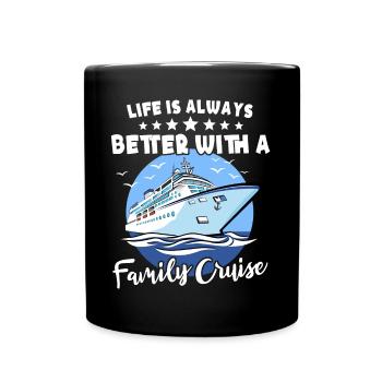 Croisière familiale - Mug uni - noir - Devant