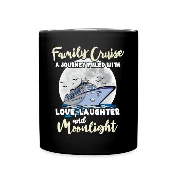 Croisière familiale - Mug uni - noir - Devant