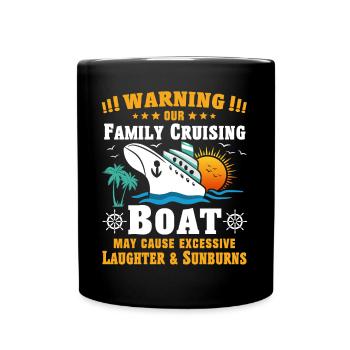 Croisière familiale - Mug uni - noir - Devant
