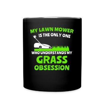 Tondeuses à gazon Tonte de pelouse - Mug uni - noir - Devant