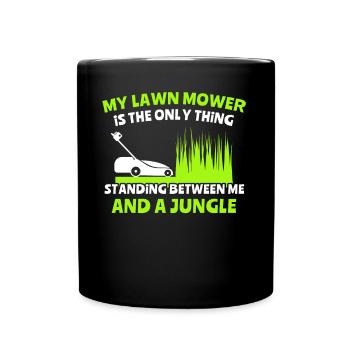 Jungle de tondeuse à gazon - Mug uni - noir - Devant