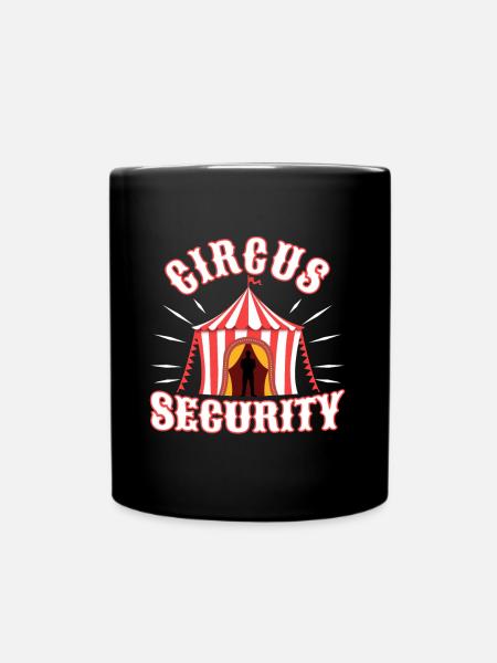 Circus security - Tasse einfarbig - Schwarz
