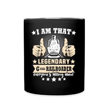 Railway Garden Legend G Gauge - Full Colour Mug - black - Front