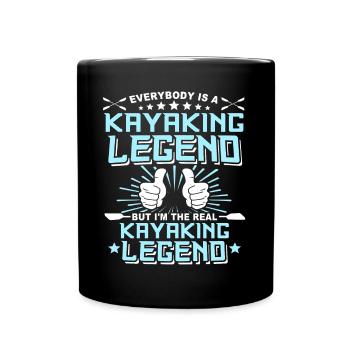 Kayaking Legende Kayakfahrer - Tasse einfarbig - Schwarz - Vorne