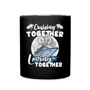 Kreuzfahrt Liebe Hochzeitsreise - Tasse einfarbig - Schwarz - Vorne