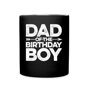 Papa du garçon d’anniversaire - Mug uni - noir - Devant