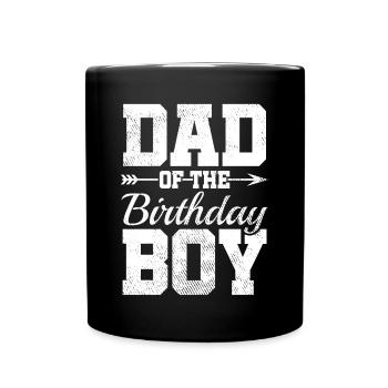 Papa du garçon d’anniversaire - Mug uni - noir - Devant
