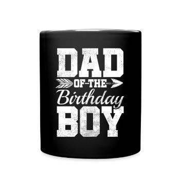 Papa du garçon d’anniversaire - Mug uni - noir - Devant