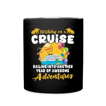 Anniversaire de croisière - Mug uni - noir - Devant