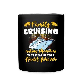 Kreuzfahrt - Tasse einfarbig - Schwarz - Vorne