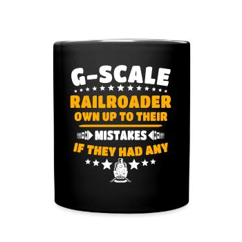 Gartenbahn Garteneisenbahn Spur G - Tasse einfarbig - Schwarz - Vorne