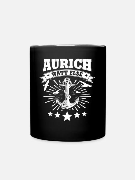 Aurich Sprüche Auricher - Tasse einfarbig - Schwarz