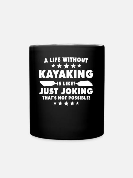 Kayaking - Tasse einfarbig - Schwarz