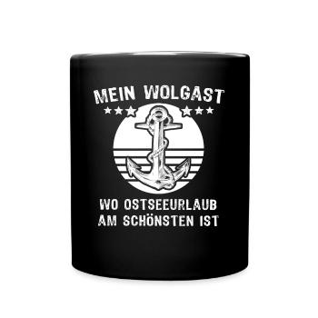 Wolgast Sprüche Wolgaster Spruch - Tasse einfarbig - Schwarz - Vorne