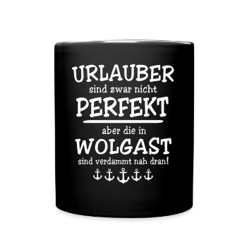 Wolgast Sprüche Wolgaster Spruch - Tasse einfarbig - Schwarz - Vorne