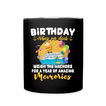 Croisière anniversaire Croisière d’anniversaire - Mug uni - noir - Devant