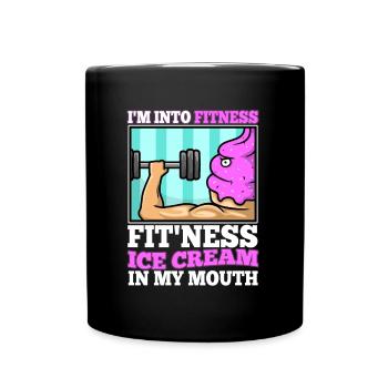 Im dans la crème glacée fitness - Mug uni - noir - Devant