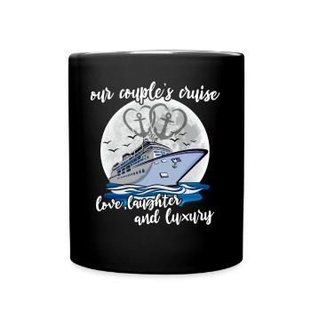 Kreuzfahrt Ehepaar - Tasse einfarbig - Schwarz - Vorne