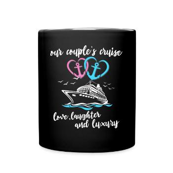 Kreuzfahrt Ehepaar - Tasse einfarbig - Schwarz - Vorne