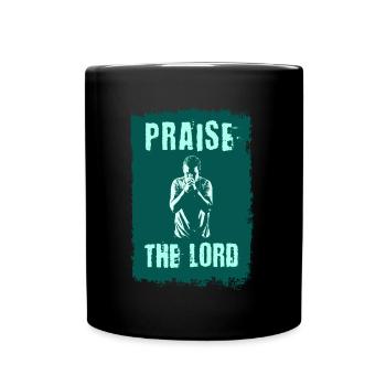 Messages de la Bible Jésus loue le Seigneur - Mug uni - noir - Devant