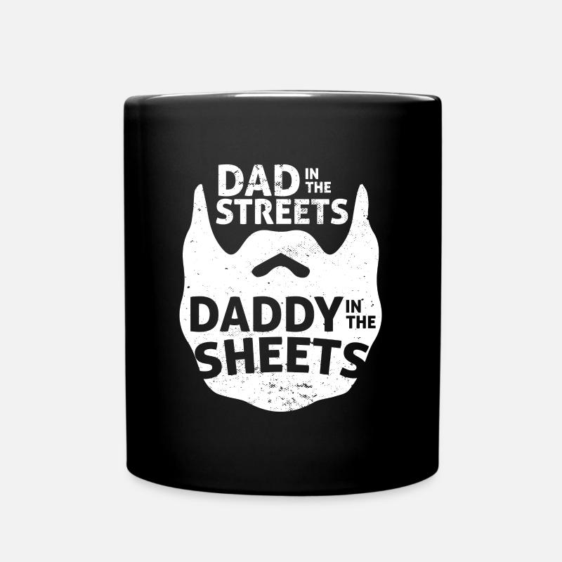 Funny Bearded Man Dad In The Streets Dad In The - Tasse einfarbig - Schwarz