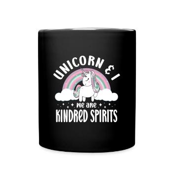 Vintage Rainbow Unicorn & I - Close Buddies Spirit - Mug uni - noir - Devant