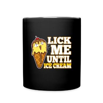 Léchez-moi jusqu’à la crème glacée - Mug uni - noir - Devant