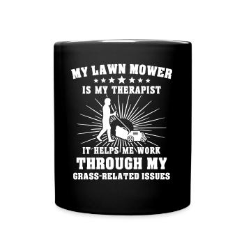 tondeuse - Mug uni - noir - Devant