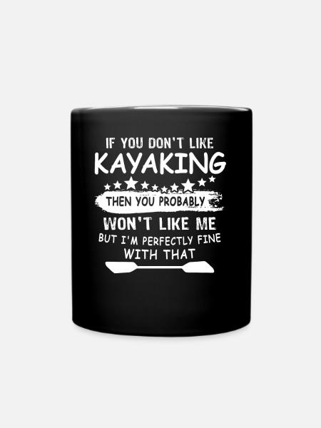 Kayaking Kayak - Tasse einfarbig - Schwarz