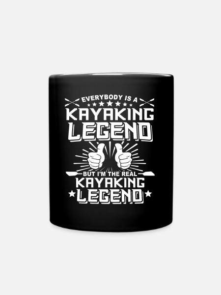 Kayaking Kayak - Tasse einfarbig - Schwarz