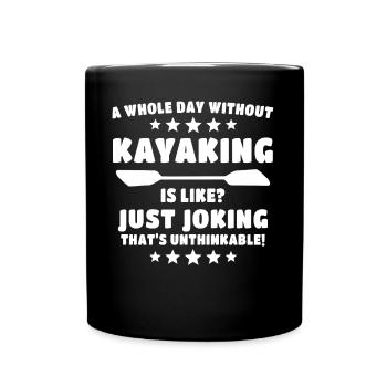 Kayaking Kayak - Tasse einfarbig - Schwarz - Vorne