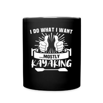 Kayaking Kayak - Tasse einfarbig - Schwarz - Vorne