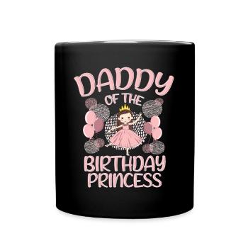 Daddy Of the Birthday Boy Princess Gift Deco - Tasse einfarbig - Schwarz - Vorne