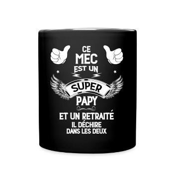 Mon Papy est Ce Mec Qui Déchire - Mug uni - noir - Devant