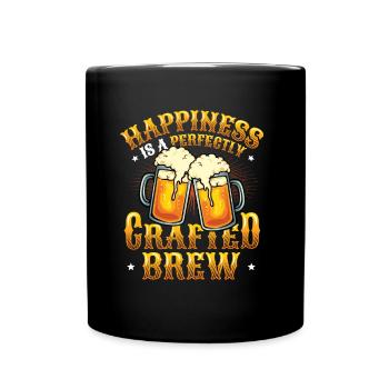 Beer brewing and brewmaster's happiness In perfection - Full Colour Mug - black - Front