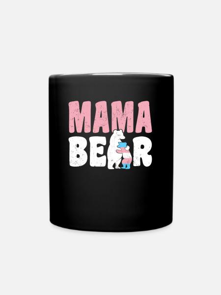 Mama Bear - Tasse einfarbig - Schwarz