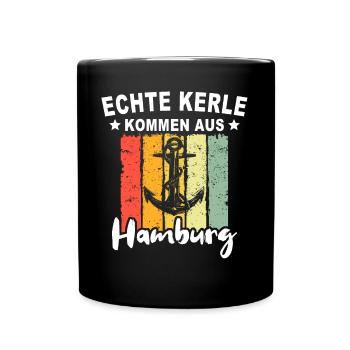 Hamburg - Tasse einfarbig - Schwarz - Vorne