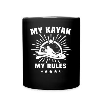 Kayaking Kayaker Kayak - Full Colour Mug - black - Front