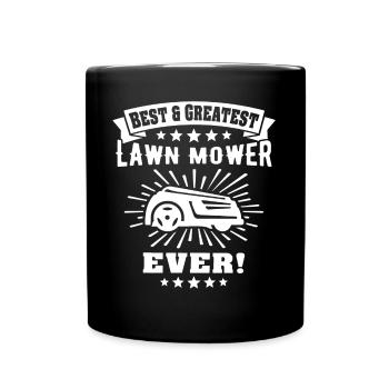 Tondeuse robot - Mug uni - noir - Devant