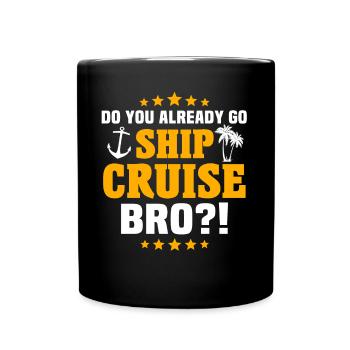 Kreuzfahrtschiff Kreuzfahrt - Tasse einfarbig - Schwarz - Vorne