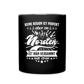Norden Sprüche Nordener Spruch - Tasse einfarbig - Schwarz - Vorne