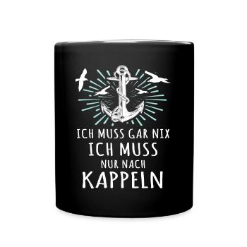 Kappeln Sprüche Kappelner Spruch - Tasse einfarbig - Schwarz - Vorne