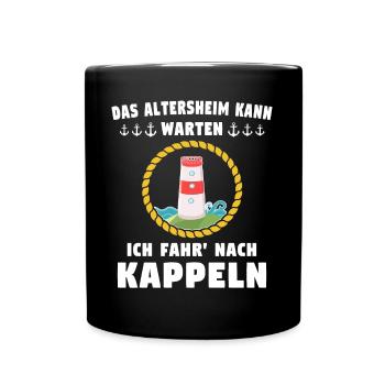Kappeln Sprüche Kappelner Spruch - Tasse einfarbig - Schwarz - Vorne