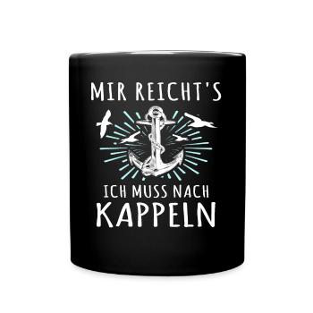 Kappeln Sprüche Kappelner - Tasse einfarbig - Schwarz - Vorne