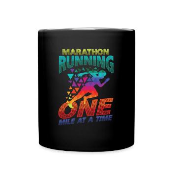 Marathon, un kilomètre à la fois Marathon - Mug uni - noir - Devant